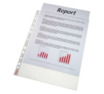 Punched pockets Esselte A4 textured polypropylene 7/100th - Box of 100