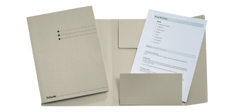 Esselte 3-Klappenmappe A4 Manila 275g Grau