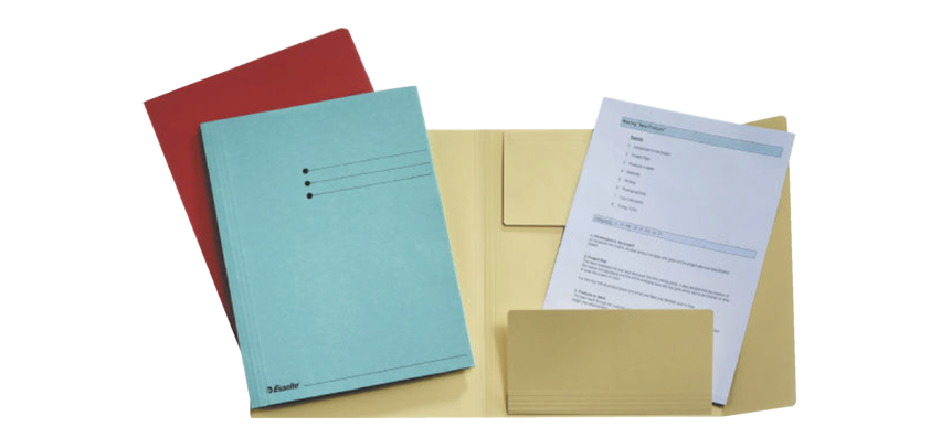 Dossiermap Esselte A4 3 kleppen manilla 275gr oranje