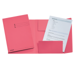 Esselte A4 Manila Folder with 3 Flaps 275g Pink