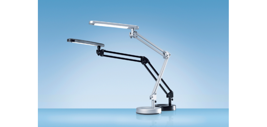 Lampe de bureau Hansa LED 4 Stars gris argenté