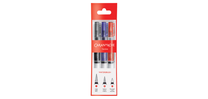 Caran d’Ache Reservoir Brushes Medium Large Felt Tip 3 Pieces