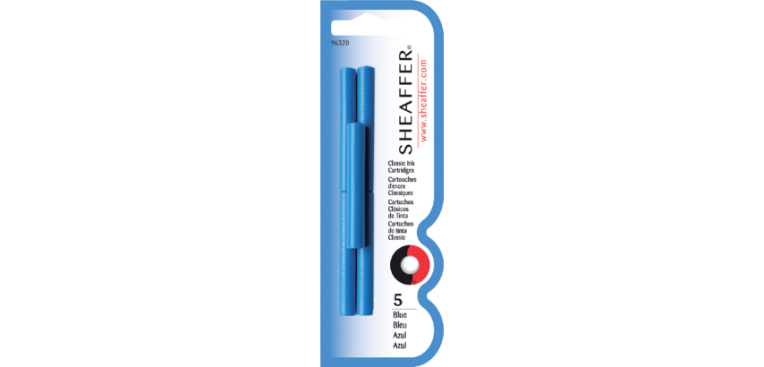 Cartouche d’encre Sheaffer Skrip Classic bleu blister 5 pièces