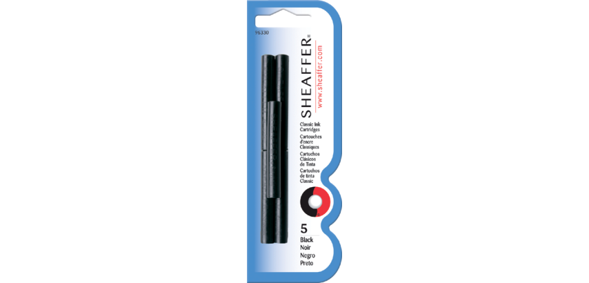 Cartouche d’encre Sheaffer Skrip Classic noir blister 5 pièces