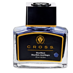 Encre stylo plume Cross bleu/noir