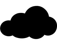 Ardoise Securit nuage 48x29cm