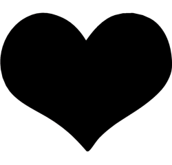 Ardoise Securit cœur 30x36cm