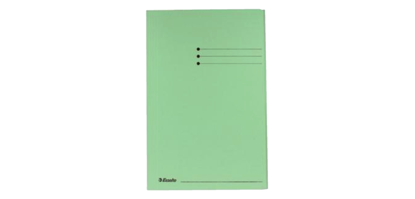 Dossiermap Esselte folio 3 kleppen manilla 275gr groen