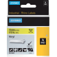 Ruban Dymo Rhino Industriel vinyle 12mmx5,5m noir sur jaune