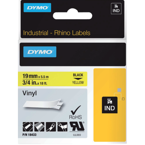 DYMO - Vinyl - 1 Rolle(n) - Roll (1.9 cm x 5.5 m)