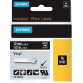 Labeltape Dymo Rhino industrieel vinyl 12mm wit op zwart