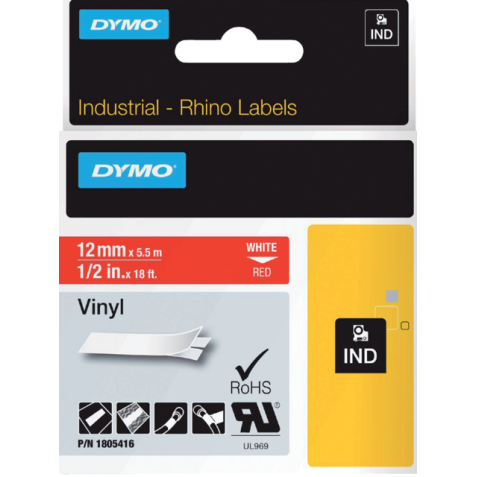 DYMO Rhino - tape - 1 roll(s) - Roll (1.2 cm x 5.5 m)