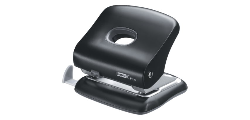 Rapid FC30 2-Hole Punch 30 Sheets Black