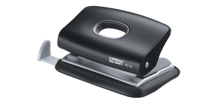 Perforateur Rapid Fashion FC10 mini 10 feuilles noir