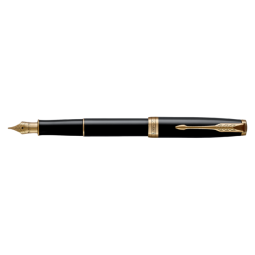 Stylo plume Parker Sonnet Black Lacquer GT Fin