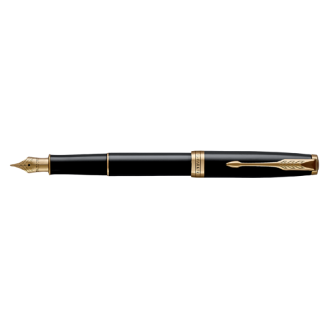 Stylo plume Parker Sonnet Black Lacquer GT Fin