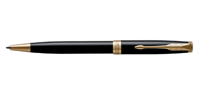 Parker Sonnet Schwarzer Lack GT Medium Kugelschreiber