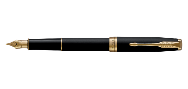 Vulpen Parker Sonnet matte black lacquer GT medium