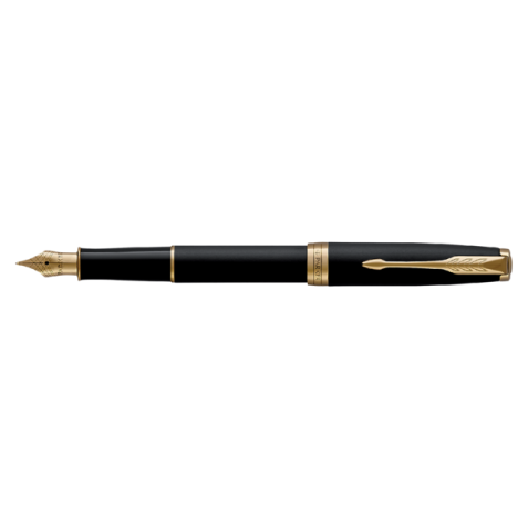 Stylo plume Parker Sonnet Matte Black Lacquer GT Medium