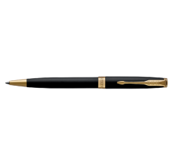 Stylo bille Parker Sonnet Matte Black Lacquer GT Medium