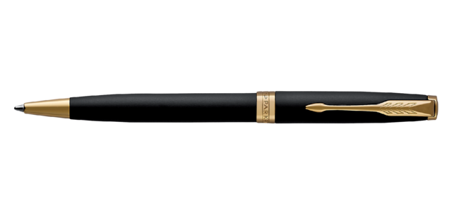 Parker Sonnet Matte Black Lacquer GT Medium Ballpoint Pen