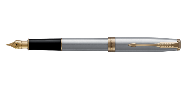 Parker Sonnet Stainless Steel GT Medium Fountain Pen