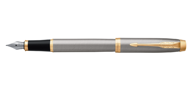 Stylo plume Parker IM Brushed Metal GT Medium
