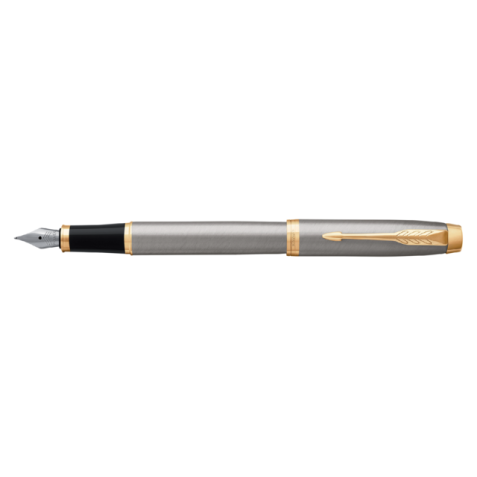 Stylo plume Parker IM Brushed Metal GT Medium