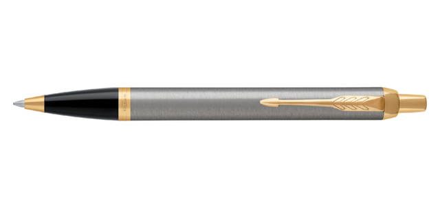 Stylo bille Parker IM Brushed Metal GT Medium