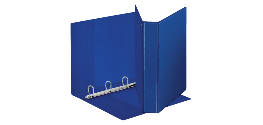 Presentatieringband Esselte panorama A4 4-rings D-mechaniek 20mm PP blauw