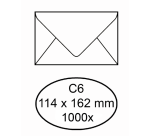 Envelop IEZZY bank C6 114x162mm gegomd wit 1000 stuks