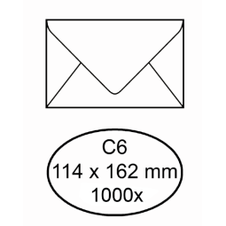 Enveloppe IEZZY C6 114x162mm gommé blanc
