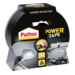 Repair adhesive Power Tape Pattex - Roll of 50 mm x 25 m, black.