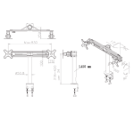 Monitorarm Neomounts D700D 2x19-30" met klem zwart