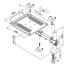 Bras ordinateur portable Neomounts D100 avec pince noir