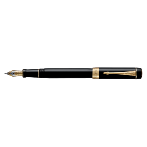 Vulpen Parker Duofold Classic black 18k GT fijn