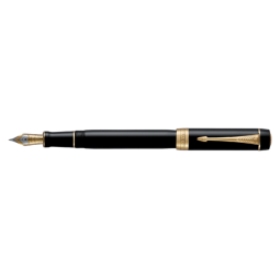 Stylo plume Parker Duofold Classic Black 18K GT Medium