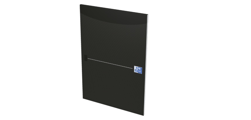 Bloc-notes Oxford Office Smart A4 ligné 50 feuilles 80-90g noir