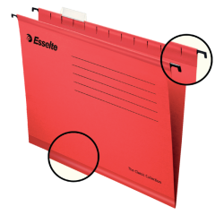 Hangmap Esselte Classic folio V-bodem 382x240mm rood