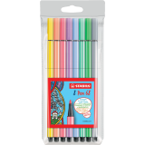 STABILO Pen 68 Medium Pastel Felt-Tip 8 Assorted Pieces
