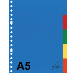Intercalaire Kangaro A505M A5 17 perforations 5 onglets PP assorti