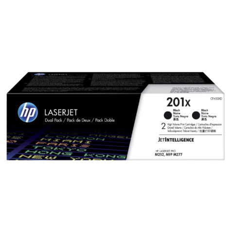 HP 201X - 2er-Pack - Hohe Ergiebigkeit - Schwarz - Original - LaserJet - Tonerpatrone (CF400XD)