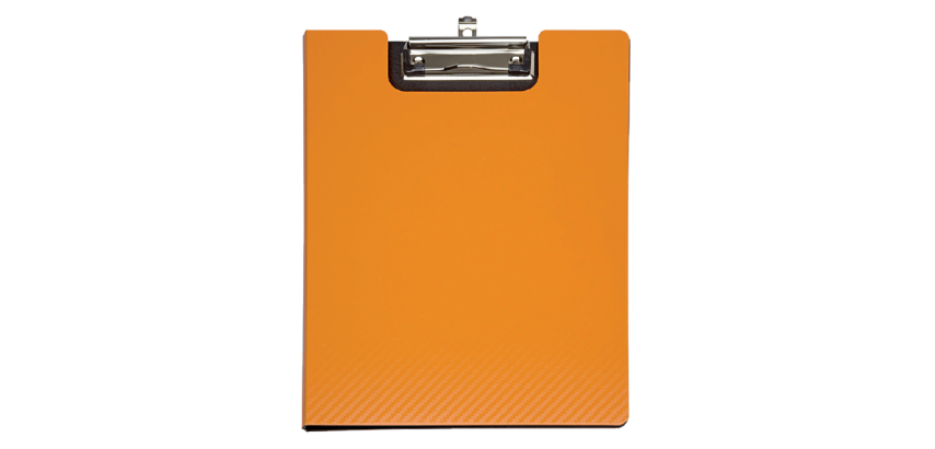 MAUL Flexx clipboard with flap A4 portrait PP orange