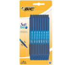 Stylo bille BIC Soft Feel Clic Grip Medium bleu blister 15 pièces