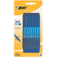 Balpen Bic soft feel clic grip blauw medium blister à 15 stuks