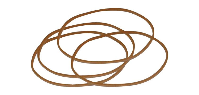 Standard Elastic 19 Rubber Bands 90x1.5mm 500g brown 1480 pieces