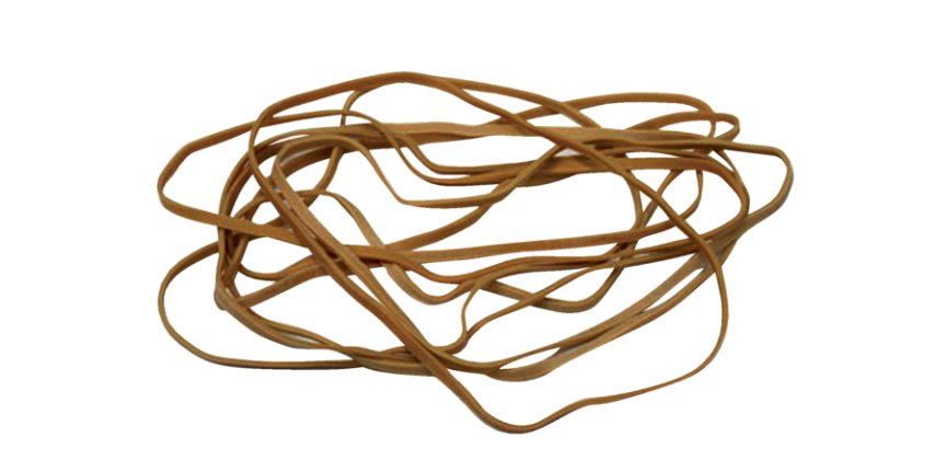 Elastique Standard 24 Rubber Bands 150x1,5mm 500g brun 880 pièces