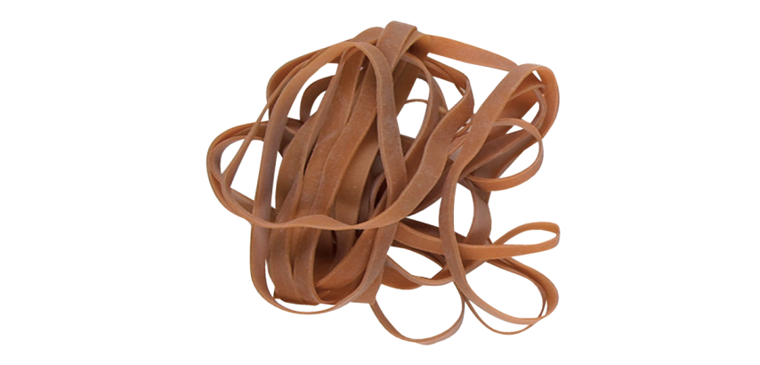 Elastique Standard 38 Rubber Bands 150x2,5mm 500g brun 530 pièces