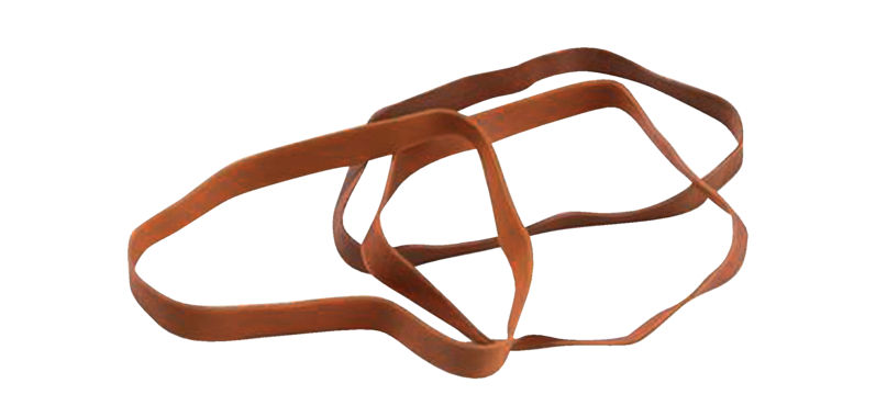 Elastique Standard 75 Rubber Bands 100x7,5mm 500g brun 265 pièces