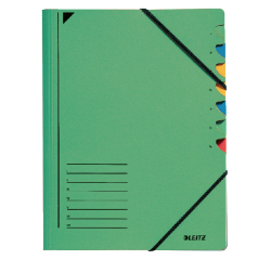 Trieur Leitz 7 intercalaires carton vert